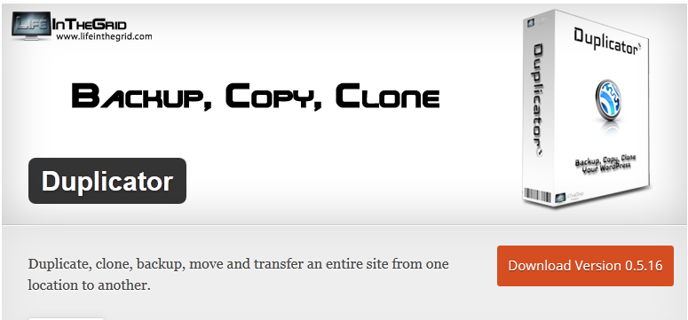 Duplicate, clone, backup, move and transfer an entire site from one location to another. 