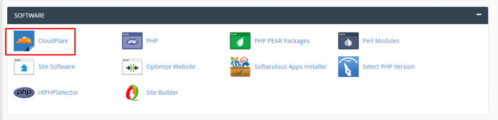 activate cloudflare in cpanel